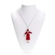 Kette mit Puppenanhänger Vinatage Kleid– Ein echter Blickfang! Rot