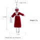 Kette mit Puppenanhänger Vinatage Kleid– Ein echter Blickfang! Rot