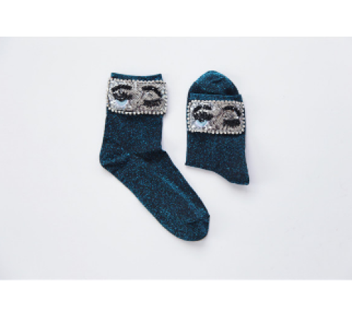 Socken Luxuriöse mit Lurex, Pailletten & Stickerei – Ein echter Blickfang! Size: 36-40 Socken Luxuriöse mit Lurex, Pailletten & Stickerei – Ein echter Blickfang! Size: 36-40