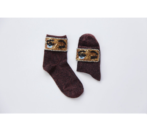 Socken Luxuriöse mit Lurex, Pailletten & Stickerei – Ein echter Blickfang! Size: 36-40 Socken Luxuriöse mit Lurex, Pailletten & Stickerei – Ein echter Blickfang! Size: 36-40