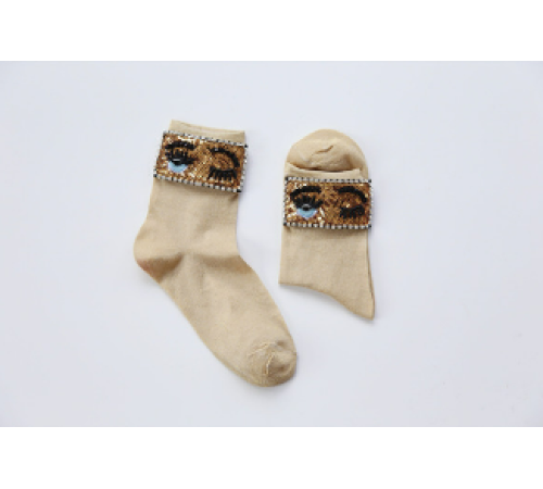 Socken Luxuriöse mit Lurex, Pailletten & Stickerei – Ein echter Blickfang! Size: 36-40 Socken Luxuriöse mit Lurex, Pailletten & Stickerei – Ein echter Blickfang! Size: 36-40