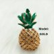 Brosche Ananas Brosche – Goldgrüne Strass Anstecknadel für Damen Exklusive Vintage  Ein Statement Schmuckstück