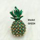 Brosche Ananas Brosche – Goldgrüne Strass Anstecknadel für Damen Exklusive Vintage  Ein Statement Schmuckstück