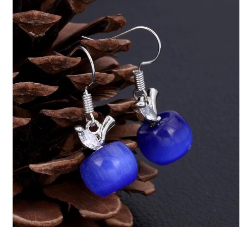 Ohrringe Silber mit Opal & Zirkonia Elegante Apfel Ohrringe Silber mit Opal & Zirkonia Elegante Apfel
