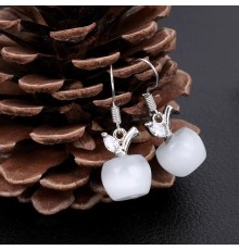 Ohrringe Silber mit Opal & Zirkonia Elegante Apfel 