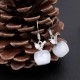 Ohrringe Silber mit Opal & Zirkonia Elegante Apfel