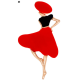 Brosche Dame im Wind – Stilvoll & Elegant