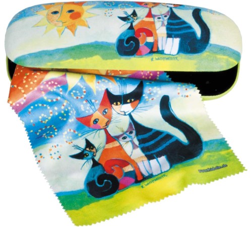 Brillenetui-Set „Cats“ von Rosina Wachtmeister – Kunstvolle Eleganz für Katzenliebhaber!