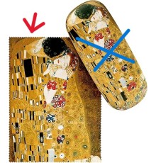 Brillenputztuch "Der Kuss" von Gustav Klimt - Mikrofaser Reinigungstuch