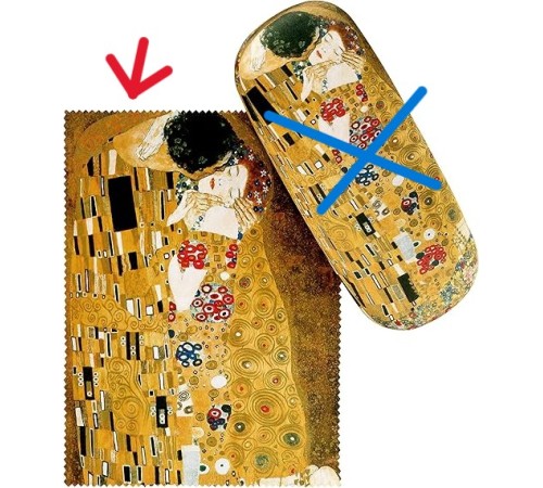 Brillenputztuch "Der Kuss" von Gustav Klimt - Mikrofaser Reinigungstuch