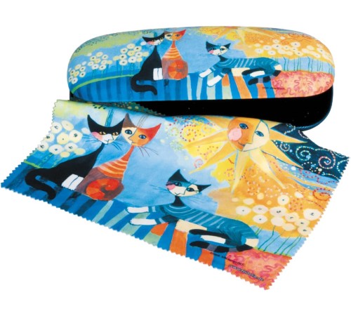 Brillenetui Set „Cats“ von Rosina Wachtmeister – Kunstvolle Eleganz für Katzenliebhaber!