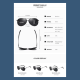 Sonnenbrille Polarisiert KINGSEVEN Herren – Vintage Aluminium Pilotenbrille mit UV400 Schutz