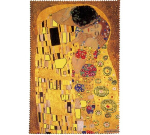 Brillenputztuch "Der Kuss" von Gustav Klimt - Mikrofaser Reinigungstuch
