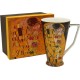 Becher Porzellanbecher 500 ml – Klimt „Der Kuss“ – Schwarz