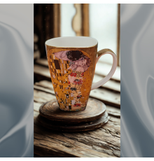 Becher Porzellan 500 ml – Klimt Der Kuss Gold