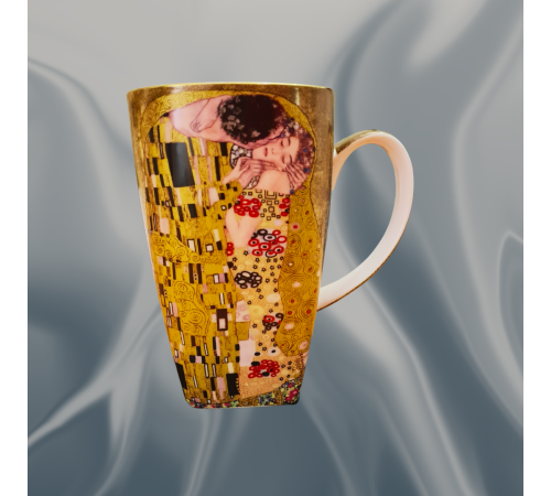 Becher Porzellan 500 ml – Klimt Der Kuss Gold