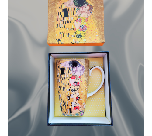 Becher Porzellan 500 ml – Klimt Der Kuss Gold