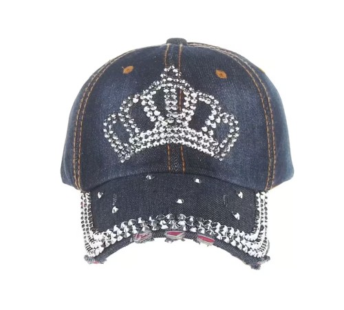 Kappe Strass-Jeans-Basecap Damen Kappe Strass-Jeans-Basecap Damen