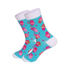 Socken mit Muffin-Motiven Gr. 36-42