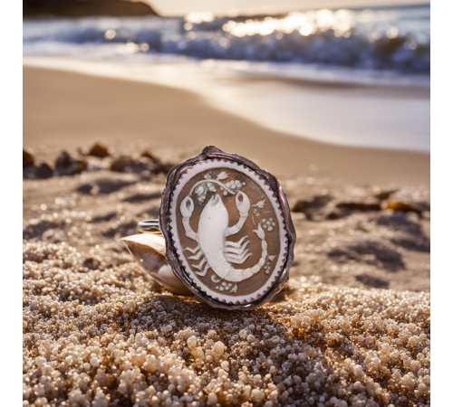 Ring mit handgeschnitzter Camee Sternzeichen Ring mit handgeschnitzter Camee Sternzeichen