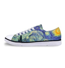 Sneakers Limited Edition – mit Van Gogh Sternennacht  kurz