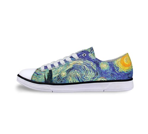 Sneakers Limited Edition – mit Van Gogh Sternennacht  kurz