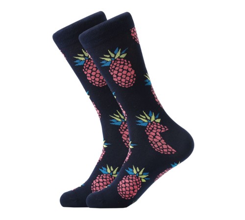 Socken Ananas Black mit Obstmotiven Size: 38-44 Socken Ananas Black mit Obstmotiven Size: 38-44