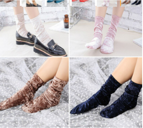 Socken Luxuriöse Velours – Weich, elegant & stilvoll one size Socken Luxuriöse Velours – Weich, elegant & stilvoll one size
