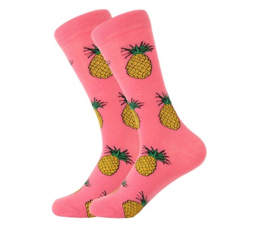 Socken Ananas Black mit Obstmotiven Size: 38-44 Socken Ananas Black mit Obstmotiven Size: 38-44