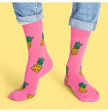 Socken Ananas Black  mit Obstmotiven Size: 38-44