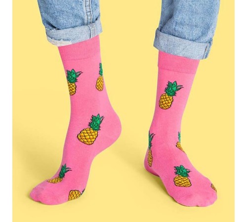 Socken Ananas Black mit Obstmotiven Size: 38-44 Socken Ananas Black mit Obstmotiven Size: 38-44