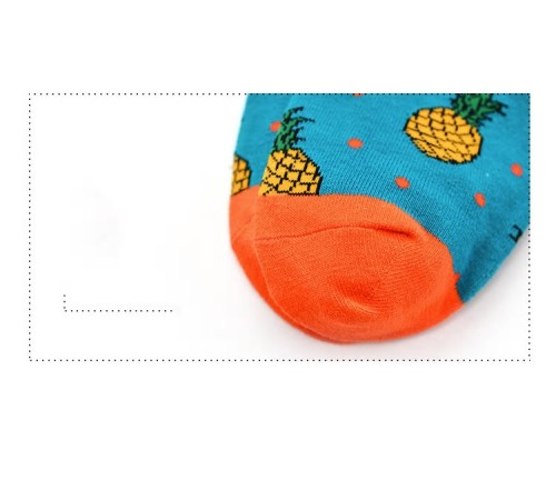 Socken Ananas Turkis mit Obstmotiven Size: 38-43 Socken Ananas Turkis mit Obstmotiven Size: 38-43