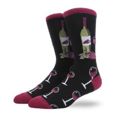 Socken mit Rotwein-Motiv – Für Genießer & Weinliebhaber Size 39-44