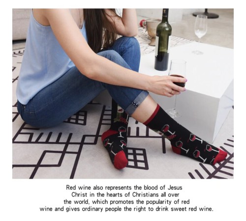 Socken mit Rotwein-Motiv – Für Genießer & Weinliebhaber Size 39-44 Socken mit Rotwein-Motiv – Für Genießer & Weinliebhaber Size 39-44