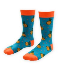 Socken Ananas Turkis  mit Obstmotiven Size: 38-43