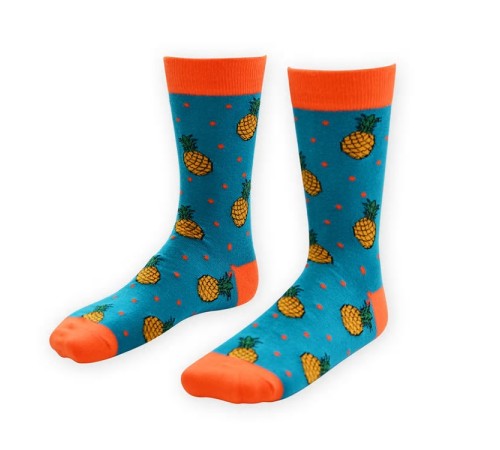 Socken Ananas Turkis mit Obstmotiven Size: 38-43 Socken Ananas Turkis mit Obstmotiven Size: 38-43