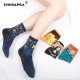 Socken Kunst-Sneaker-Socken bunt – Motive Van Gogh, Klimt, Munch & da Vinci Size 37-43