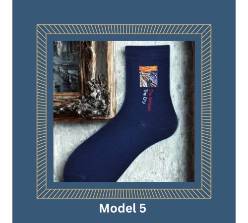 Socken Kunst-Sneaker-Socken bunt – Motive Van Gogh, Klimt, Munch & da Vinci Size 37-43 Socken Kunst-Sneaker-Socken bunt – Motive Van Gogh, Klimt, Munch & da Vinci Size 37-43