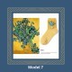 Socken Kunst-Sneaker-Socken bunt – Motive Van Gogh, Klimt, Munch & da Vinci Size 37-43