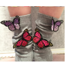 Socken mit 3D-Effekt – Schmetterlinge als Highlight!