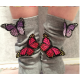 Socken mit 3D-Effekt – Schmetterlinge als Highlight!