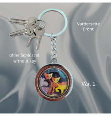  Schlüsselanhänger mit Charme Katzen, Mozart, Klimt Wachmeister