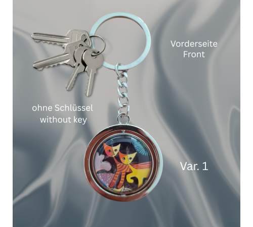 Schlüsselanhänger mit Charme Katzen, Mozart, Klimt Wachmeister Schlüsselanhänger mit Charme Katzen, Mozart, Klimt Wachmeister