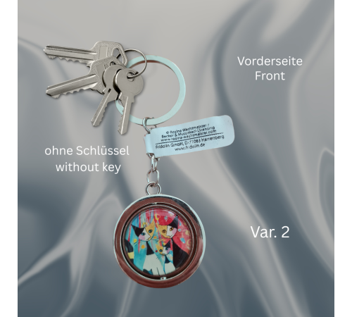 Schlüsselanhänger mit Charme Katzen, Mozart, Klimt Wachmeister Schlüsselanhänger mit Charme Katzen, Mozart, Klimt Wachmeister